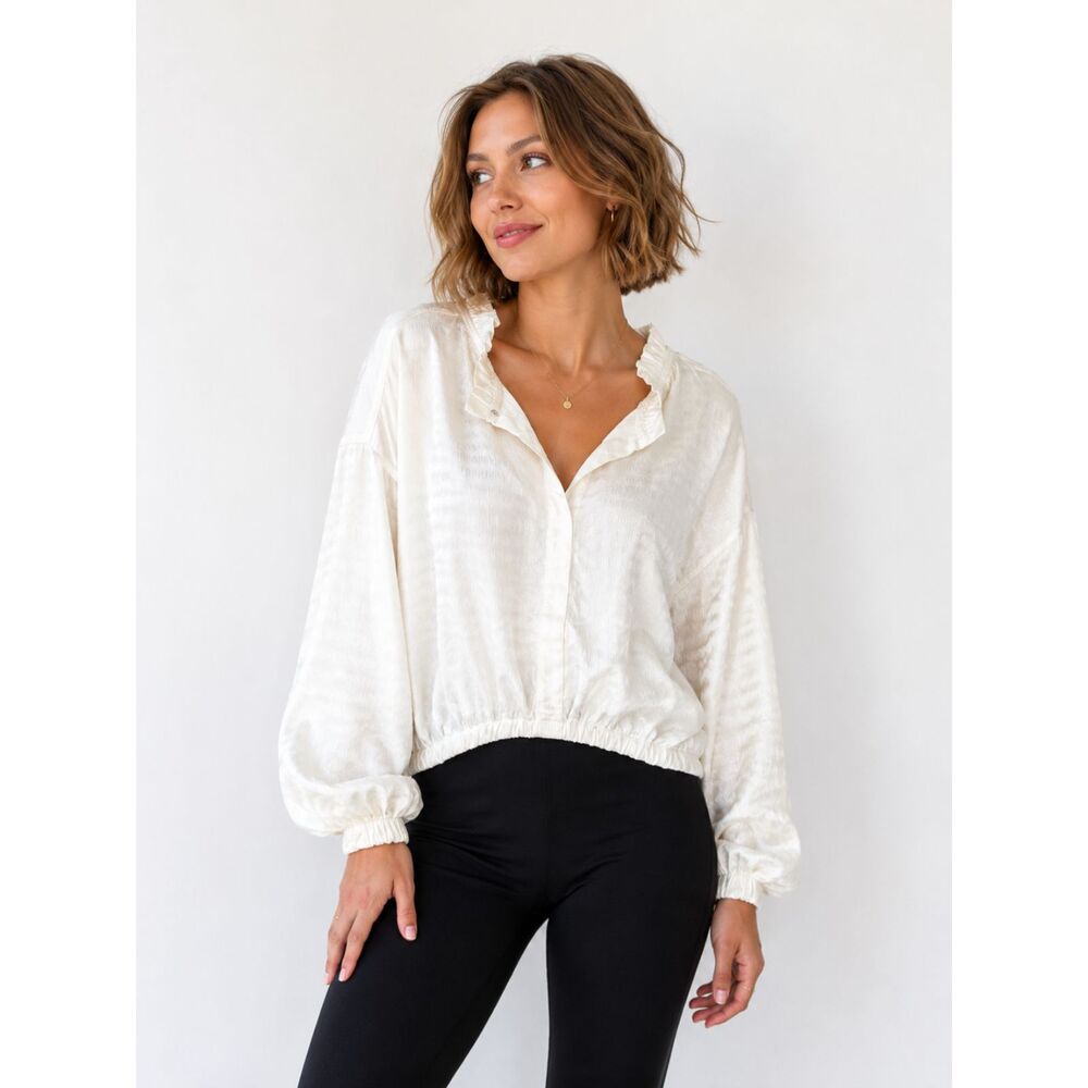 NWT NKN Nekane Revo Blouse in Cream - Small - $125 MSRP